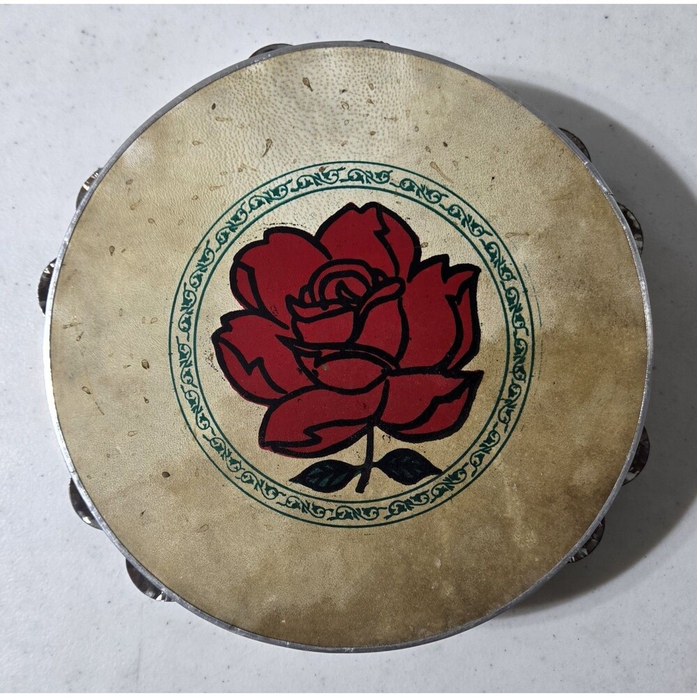 Vintage Tambourine Rose Accents